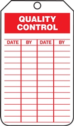 Red Safety Tag - Quality Control | HCL Labels
